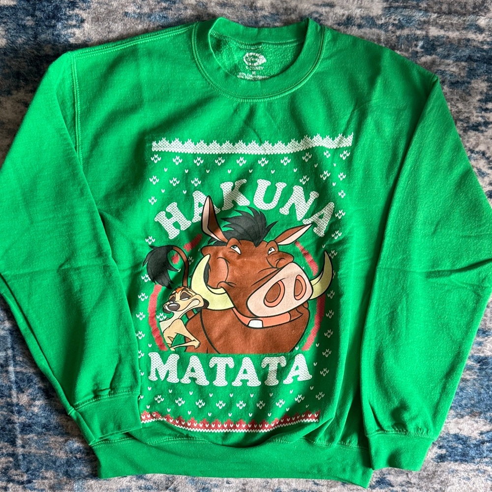 Green Hakuna Matata Christmas Sweater